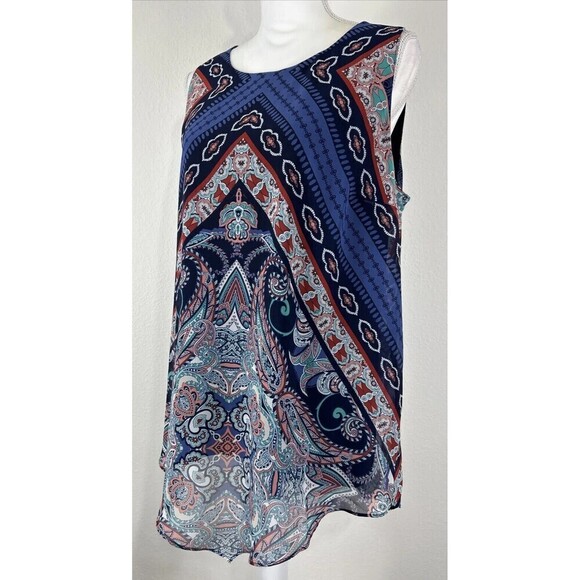 JM Collection Sleeveless Blouse Size Large (14/16) - Picture 8 of 12